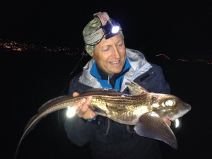 Asgeir Alvestad med en havmus tatt i Bergen