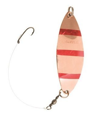 Røyeblink passer utmerket til å fiske etter røye på isen. Man fester gjerne maggot eller mark på kroken.